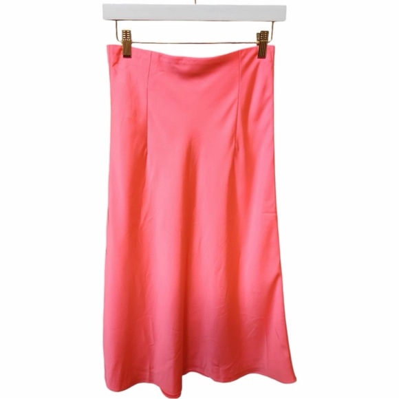 J. Crew Gwyneth Pink Satin A-Line Skirt - Picture 4 of 6